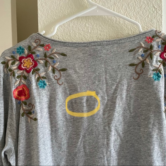 Johnny Was Tuscany 3/4 Sleeve Trapeze Tee - Picture 16 of 16